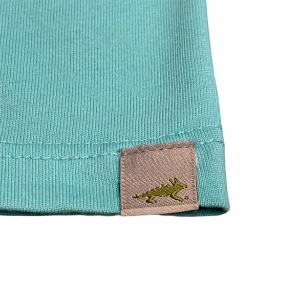 Horny Toad 1/4 Zip Long Sleeve T9 Tipped Zip Large Toad and Co Turquoise Blue - Picture 6 of 9
